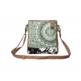Myra Bag Verdant Canvas, Leather & Hairon Shoulder Bag Handbag Purse