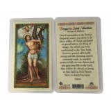 St. Sebastian Prayer Card Catholic Holy Card