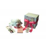 Baby Christening Baptism Gift Set Includes Gund Lamb, Crib Cross, and Baby Bible with Box, Bow, and Card Complete Bundle