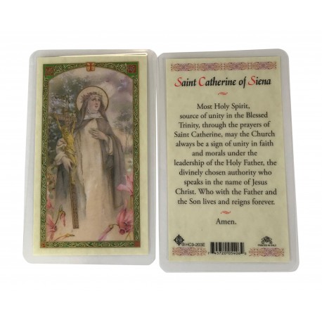 St. Catherine of Siena Catholic Christian Prayer Card