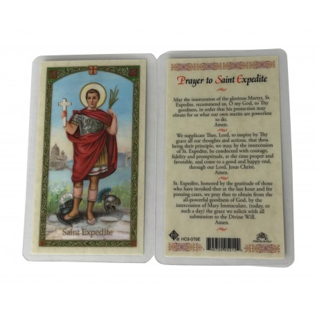 St. Expedite Prayer Card Catholic Holy Card