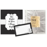 Family Recipe Binder Kit with Brownlow Mr & Mrs Binder, Recipe Cards Plus 10 Bonus Protective Refill Sleeves by Brownlow Gifts