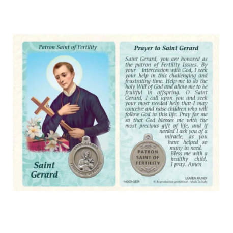 St. Gerard Prayer Card and Medal