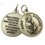 St. Anthony Laminated Prayer Card and Medal