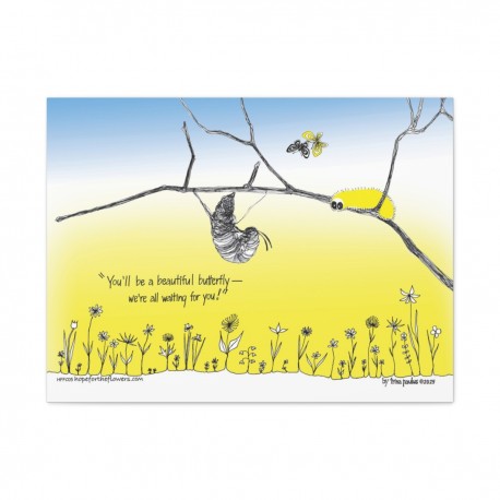 Hope for the Flowers  Inspirational Wall Art  Canvas Decor  Nature Theme  Home Office  Motivational Quote  Gift for Friends  Nur