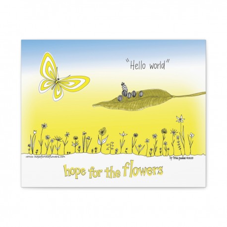 Hope for the Flowers  Inspirational Wall Art  Canvas Decor  Nature Theme  Home Office  Motivational Quote  Gift for Friends  Nur
