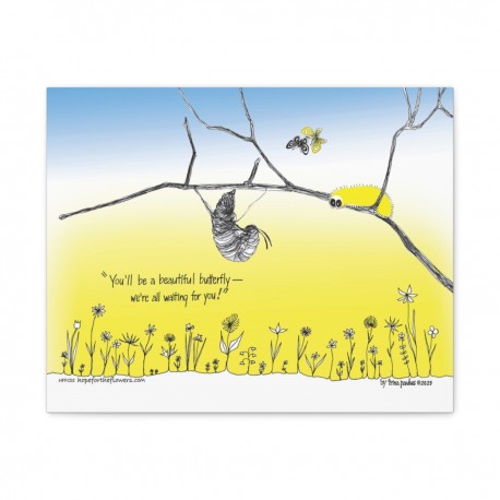 Hope for the Flowers  Inspirational Wall Art  Canvas Decor  Nature Theme  Home Office  Motivational Quote  Gift for Friends  Nur