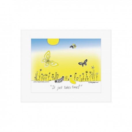 Hope for the Flowers  Bright Hopeful Art Print  Inspirational Home Decor  Butterfly Wall Art  Nature Poster  Gift for Spring  Mo