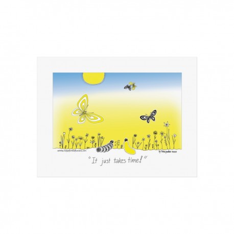 Hope for the Flowers  Bright Hopeful Art Print  Inspirational Home Decor  Butterfly Wall Art  Nature Poster  Gift for Spring  Mo