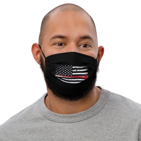 Firefighter Flag Premium Face Mask