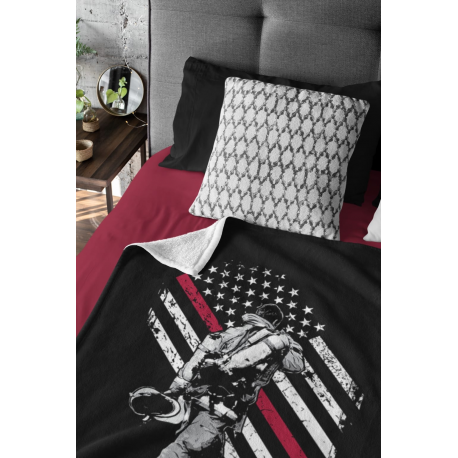 Firefighter Exclusive Thin Red Line Fleece Or Sherpa Blanket