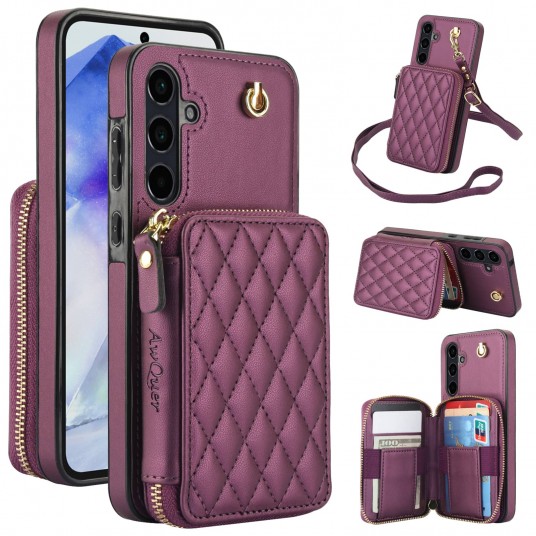 Crossbody Wallet Case for Samsung Galaxy A56 A36 A16 A55 A35 A15 A54 A14 A73 A53 A13, RFID Blocking Handbag Purse Flip Cover