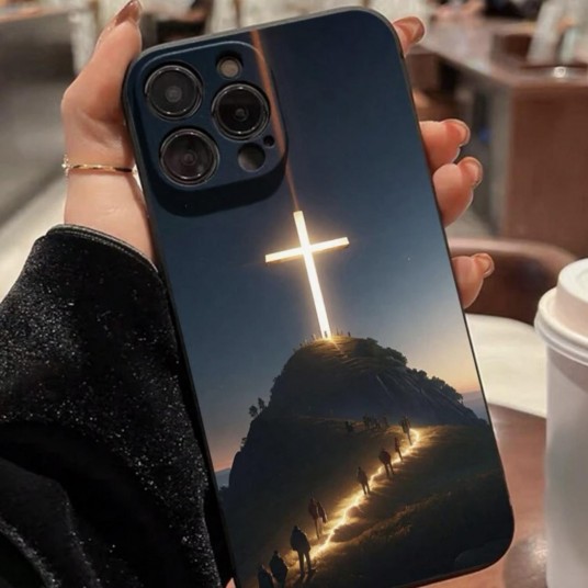 Cross Pattern Phone Case Shockproof Mobile Phone Cover for IPhone 16 Pro Max 15 Pro 14Plus 13 12 11 XR X/XS