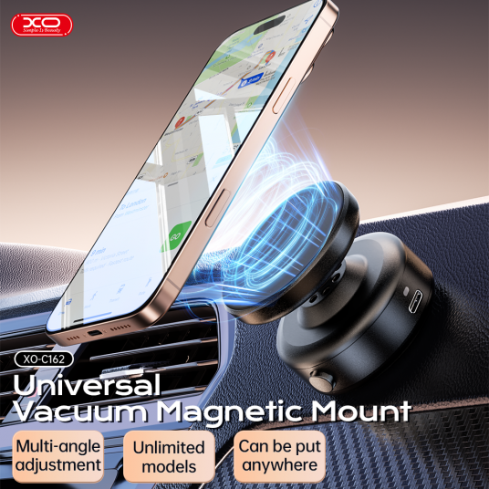 Vacuum Magnetic Roatable Car Phone Holder Strong Magnetic Adsorption Suction Cup Universal Phone Bracket For Gym Kitchen Car Use
