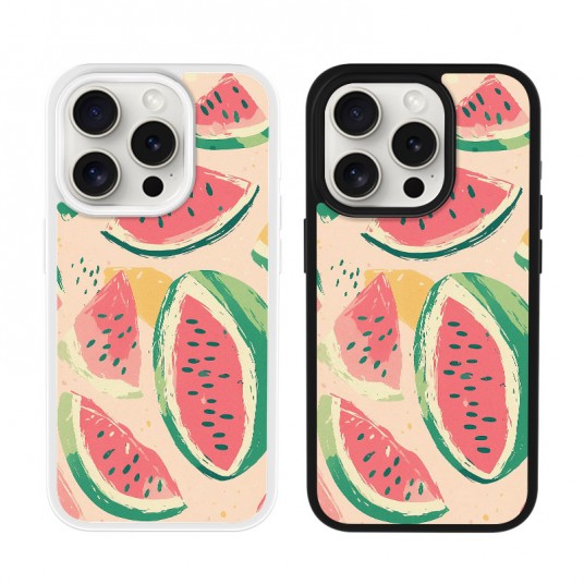 Watermelon Pattern Phone Case for iPhone 16 15 14 13 12 11 Plus Pro Max Cute Summer Style Protective Slim Case