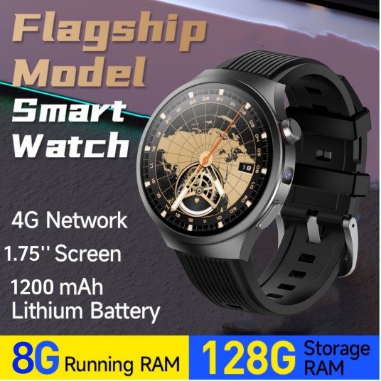GoldenSpike 4G Full Netcom Smartwatch 1.75inch Amoled Android Smart Watch With 8MP Camera Video Calling Sim Card Google Play
