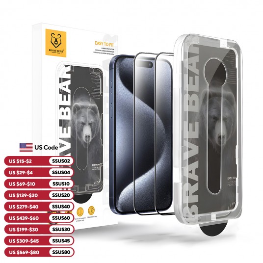2PCS Screen Protector For iPhone 16 15 14 13 12 Pro Max Plus Tempered Glass Phone Shockproof Protective Film Phone Accessories