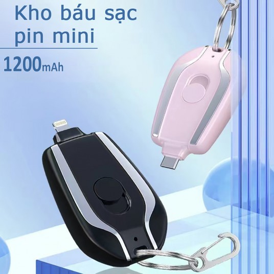 Mini Keychain Emergency Charging Treasure Small Portable Portable Power Supply For Devices With An iPhone/Type-C Interface