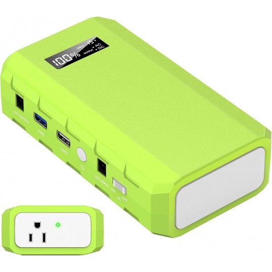 Portable Power Station with AC Outlet, 65W/110V External Battery Pack 24000mAh/88.8Wh Power Bank for Outdoor Tent Camping Home