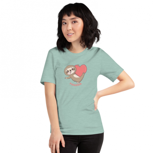 Sloth Loves Panama - Unisex t-shirt