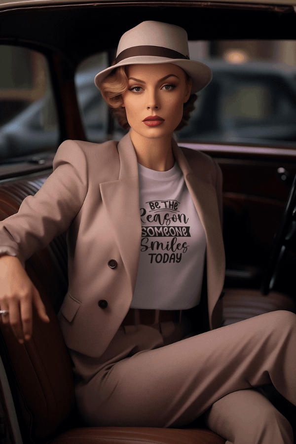 Fashionable Woman in casual wear - be the reason someone smiles today