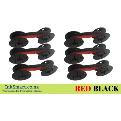 Calculator Ribbon for Canon MP11DX (6 Pack BLACK/RED)