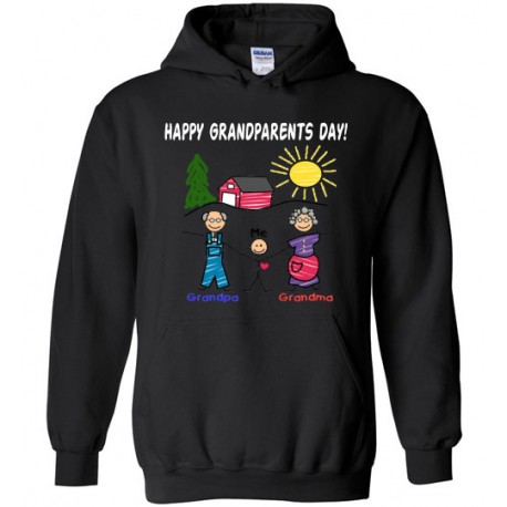 grandparents day black hoodie