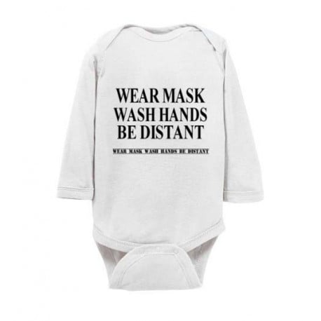 Rabbit Skins Infant Long Sleeve Bodysuit in White