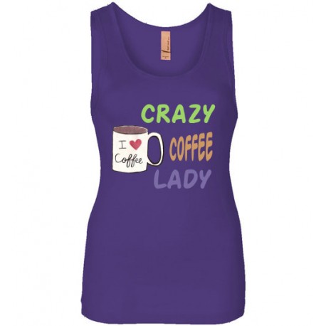 Next Level Womens Jersey Tank in Purple Rush