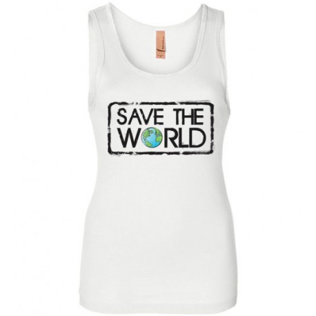 Save the world purple sleeveless white for women