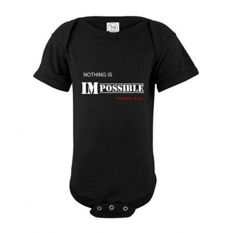 Nothing is impossible black onesies