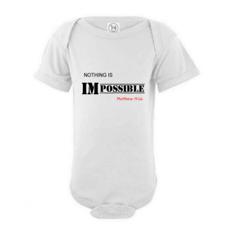 Nothing is impossible white onesies