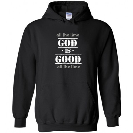 God is good black hoodie