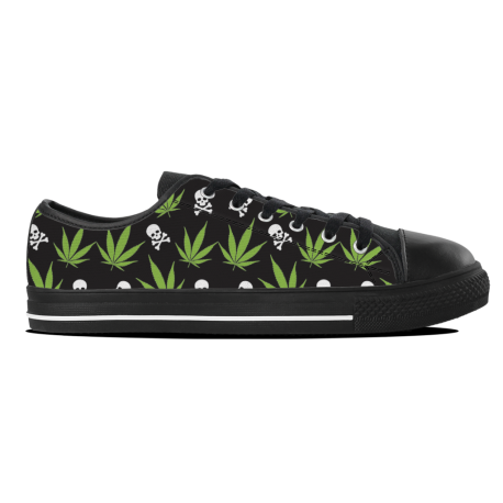 Weed Pattern - Kids Lowtop