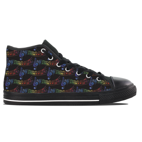 Music Pattern - Mens Hightop