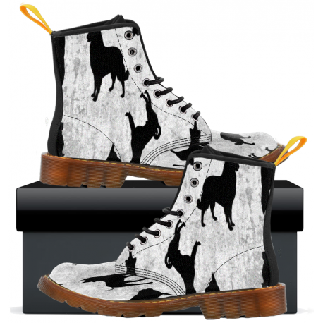 Dogs Solhouette - Womens Canvas Boots