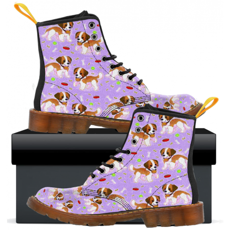 Cute Dog - Kids Canvas Boots