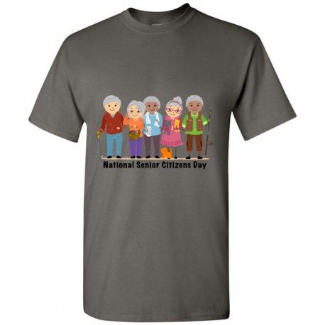 Senior citizens day charcoal shirt men