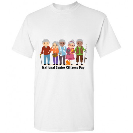 Senior citizens day white shirt men