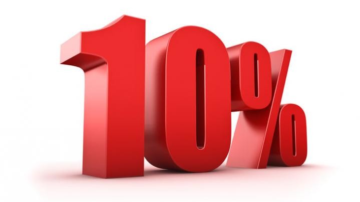 10 percent off today