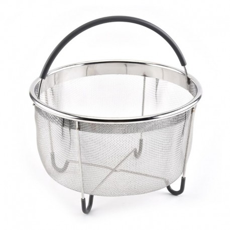 Stainless Steel Wire Mesh Steamer Basket with Handle