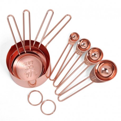Rose gold Stainless Steel Measuring Cups and Spoons