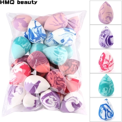 In Style Pieces™ | Cosmetic Puff Make-Up Blender Sponge | 20 pcs. Solid or Marbled Color