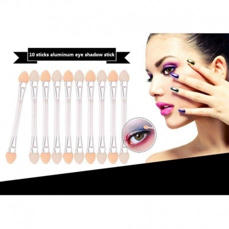In Style Pieces™ | 10 pcs DoubleEnd Eye Shadow Applicator. 5 Colors. Long Lasting