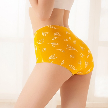 Cotton Sexy Female Seamless Printing abdomen Panties Comfortable Hip Lift Briefs Women's high waist underwear