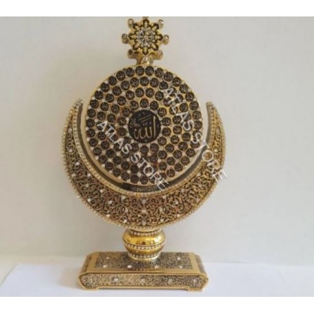 Gold Color Asmaul Husna Round Islamic Table Gift