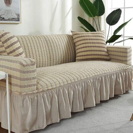 European Elastic Stretch Sofa Cover with Skirt