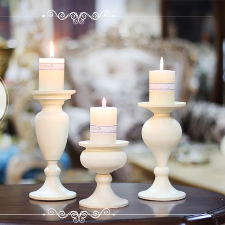 Wrought Iron Pillar Candle Holders