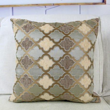 Chenille Grey Coffee Pillow Cover