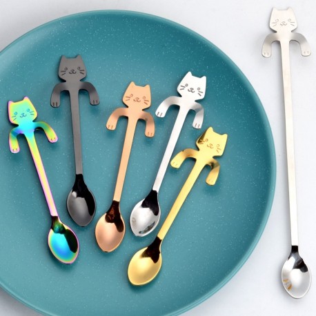 Stainless Cat Coffee Spoon